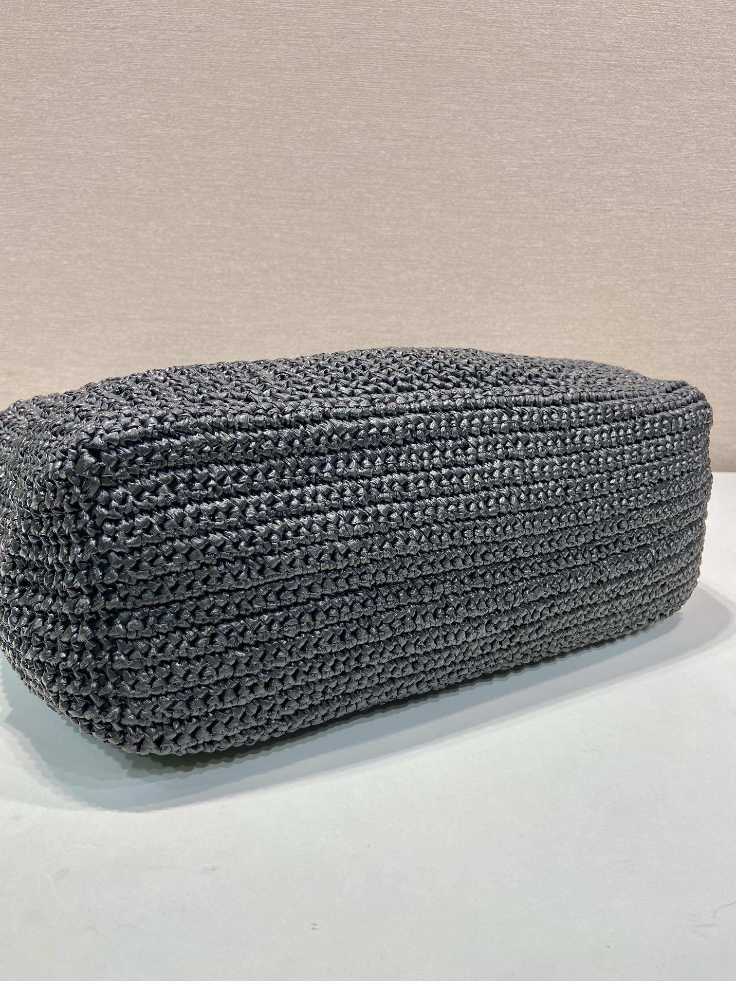 LARGE CROCHET TOTE BAG 47 IN BLACK MIX YELLOW RAFFIA mysite