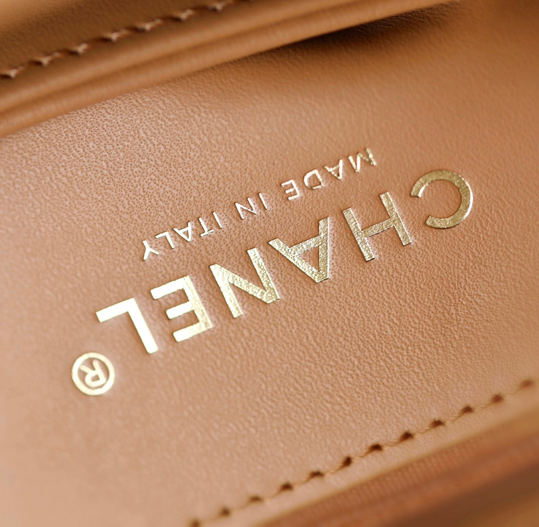 coco handle flap bag 24cm brown quilted caviar leather mysite