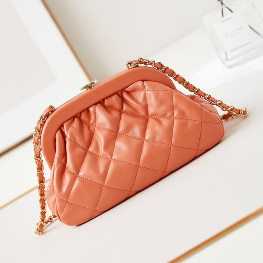 24a clutch 24cm orange lambskin gold hardware mysite