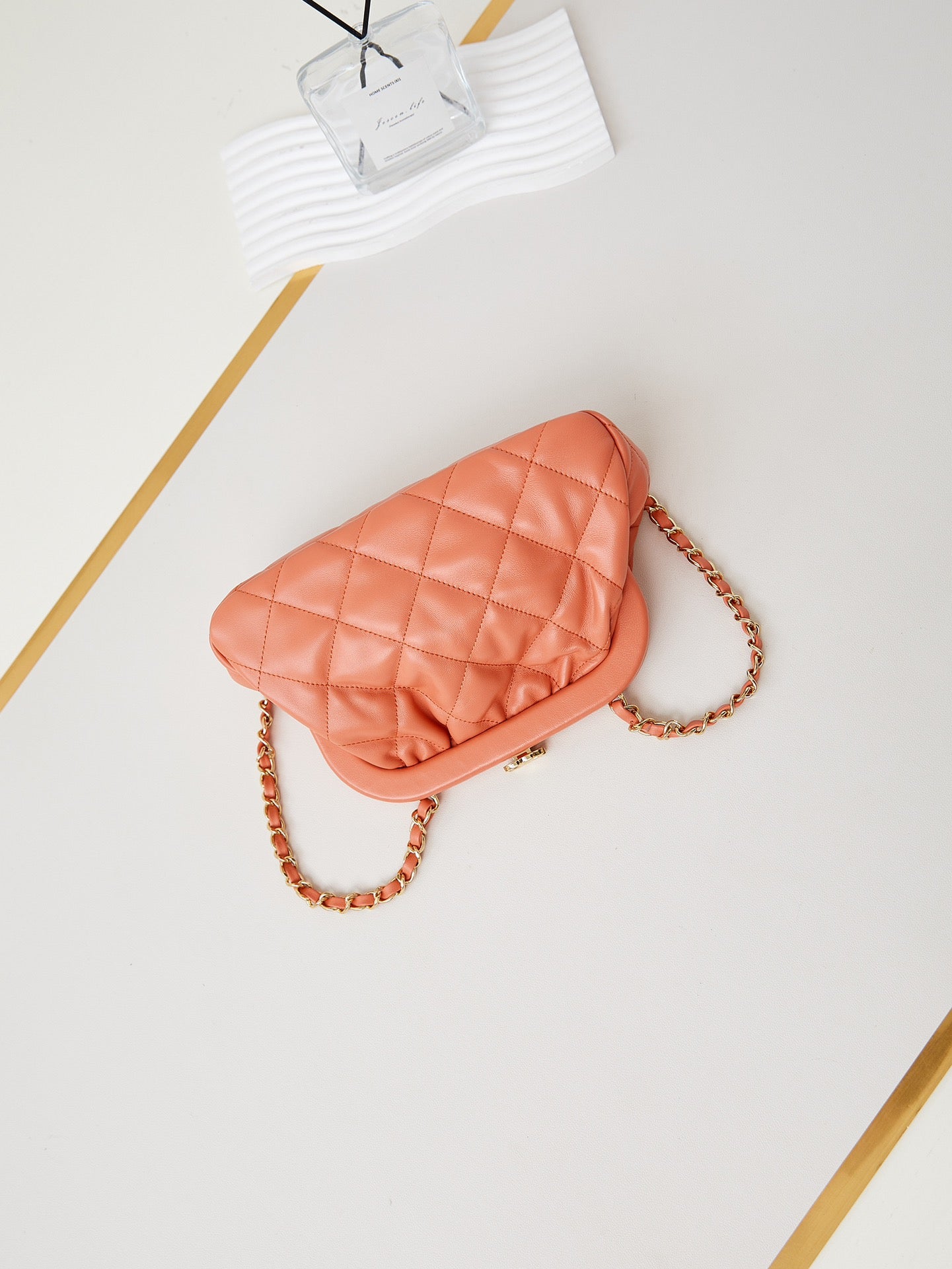 24a clutch 24cm orange lambskin gold hardware mysite