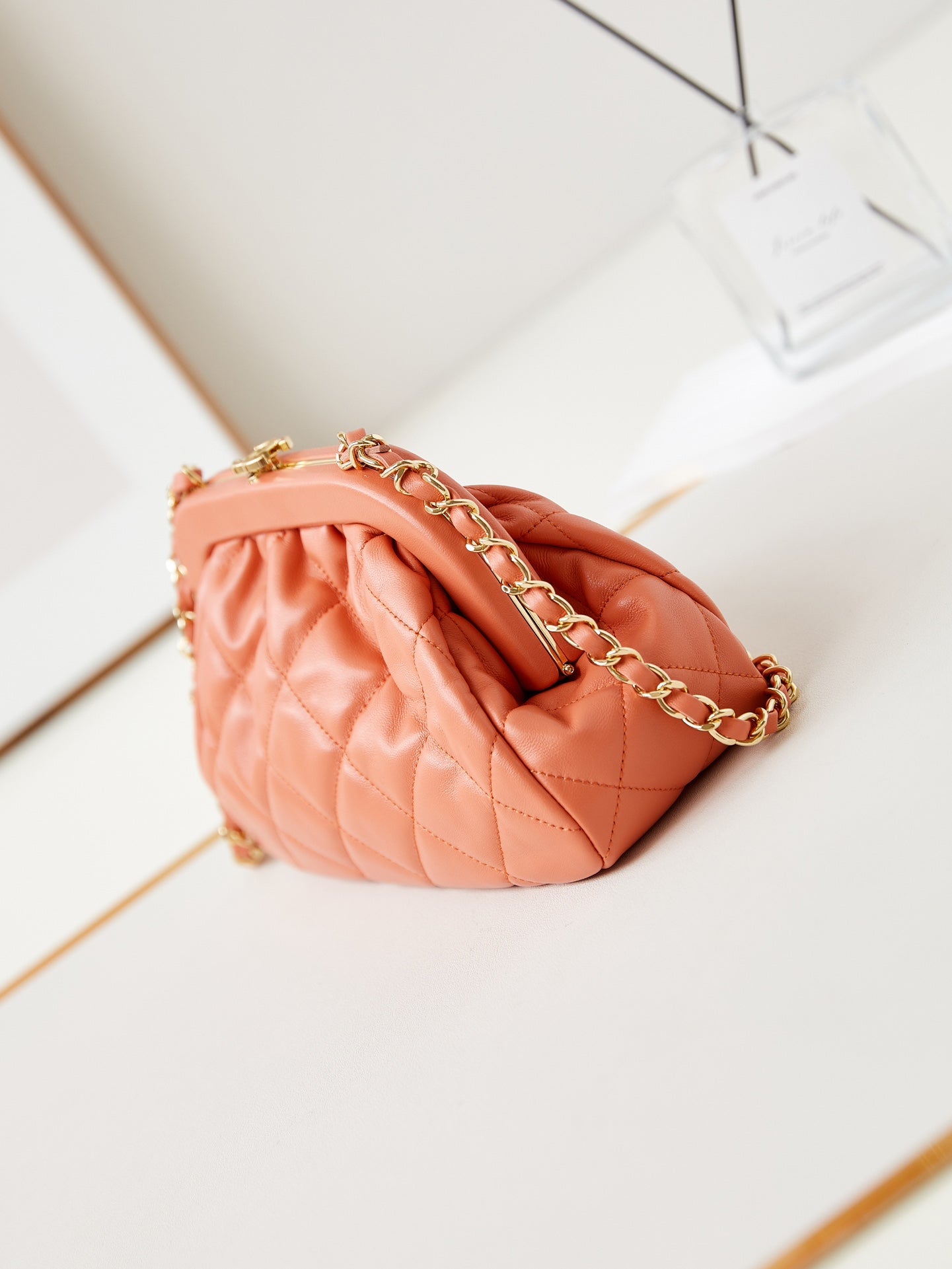 24a clutch 24cm orange lambskin gold hardware mysite