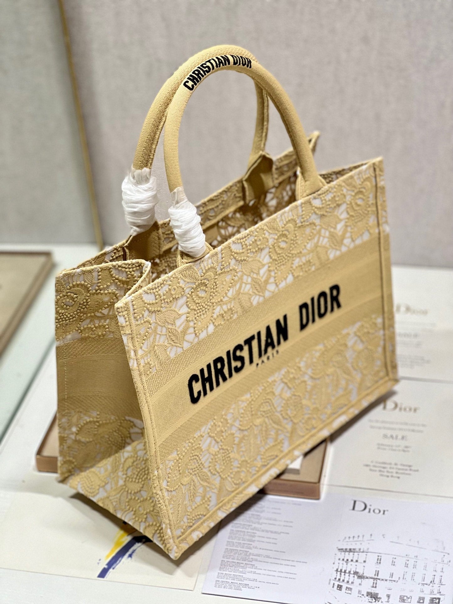 CD Mesh apricot Book Tote Bag Canvas 336534 mysite