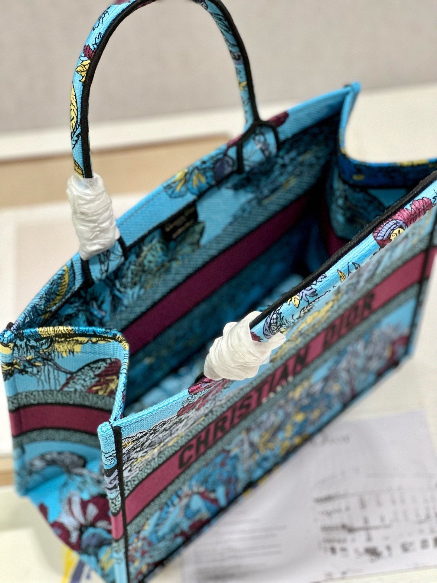 CD Elephant Blue Book Tote 36cm Bag Canvas 336549 mysite