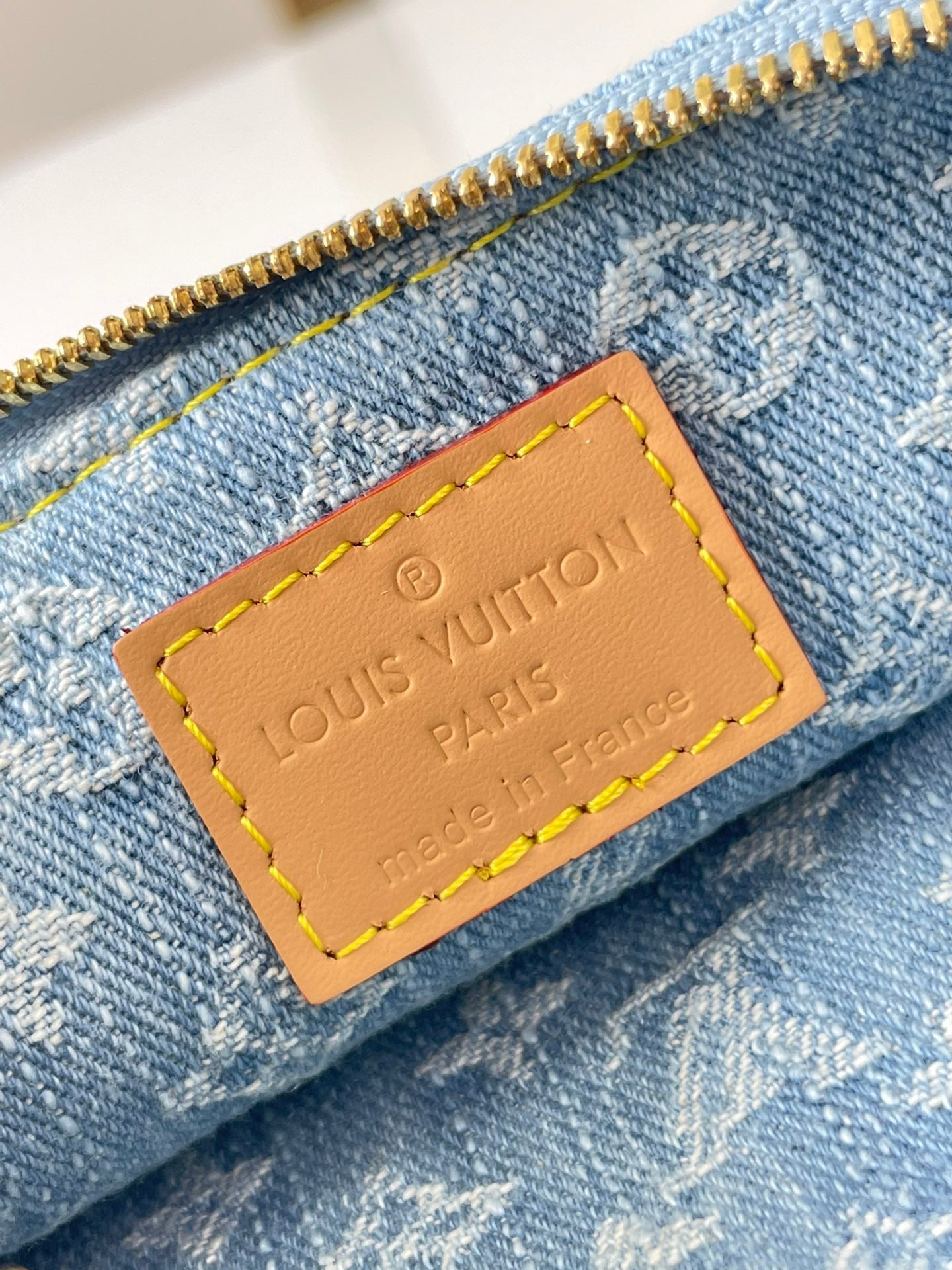 LIV POCHETTE 24 IN BLUE MONOGRAM DENIM GOLD HARDWARE mysite