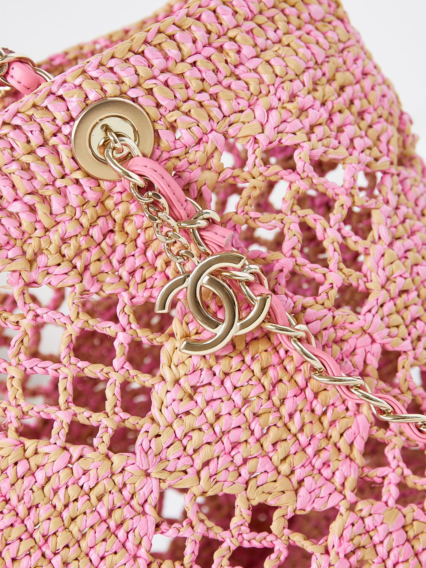 cc coco beach bag 32cm pink raffia mysite