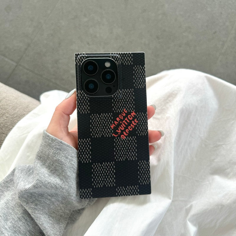 Lou Black & White Sqaure iPhone Case mysite