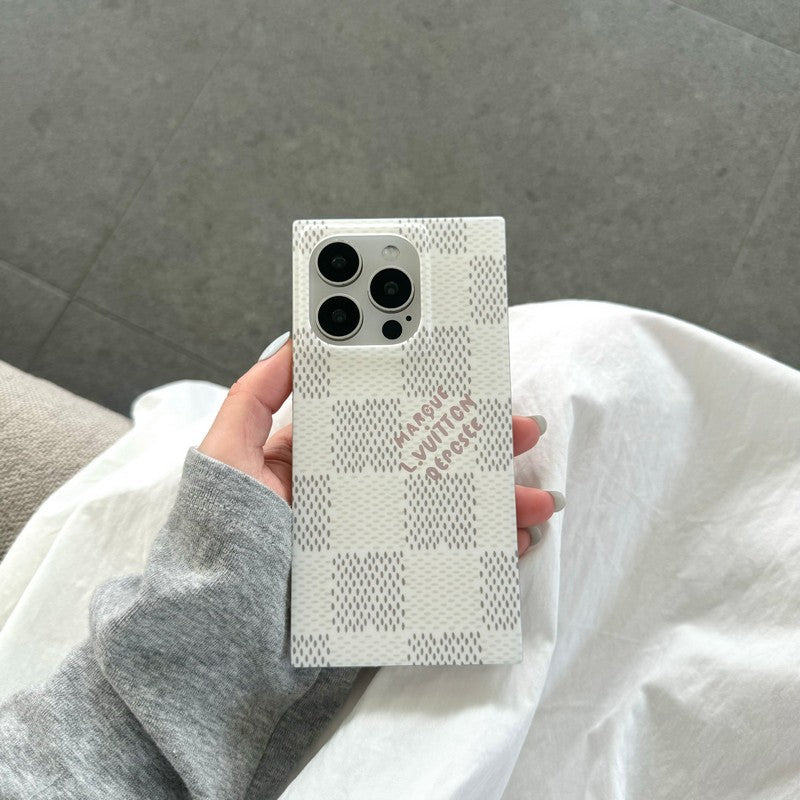 Lou Black & White Sqaure iPhone Case mysite