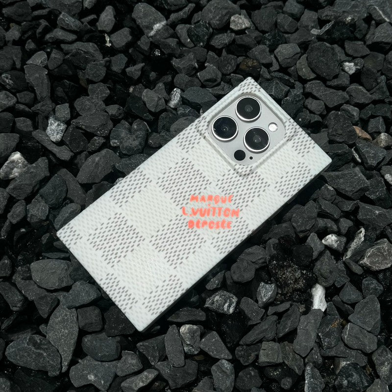 Lou Black & White Sqaure iPhone Case mysite