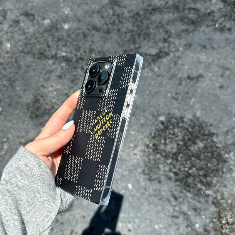 Lou Black & White Sqaure iPhone Case mysite