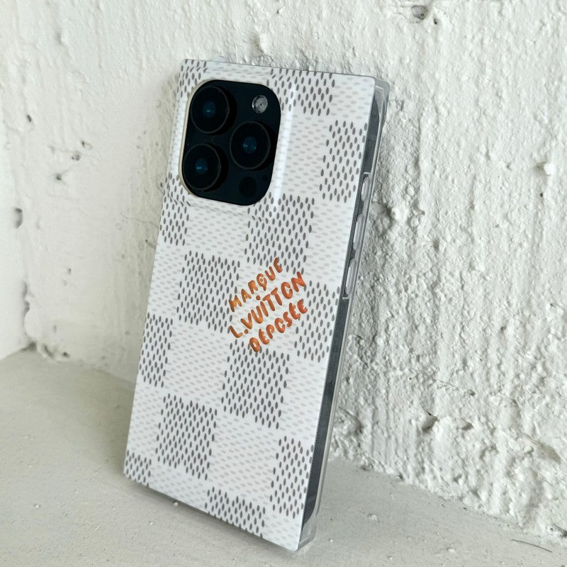 Lou Black & White Sqaure iPhone Case mysite