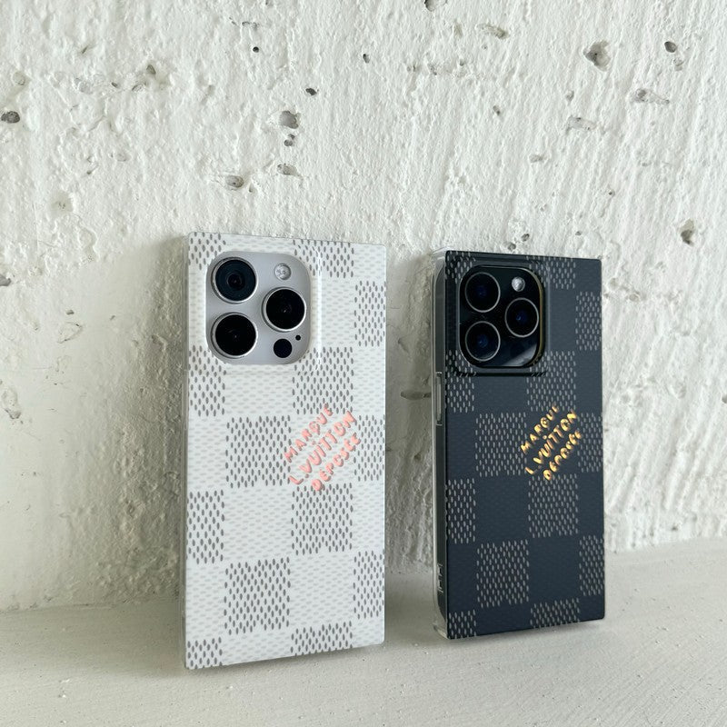 Lou Black & White Sqaure iPhone Case mysite