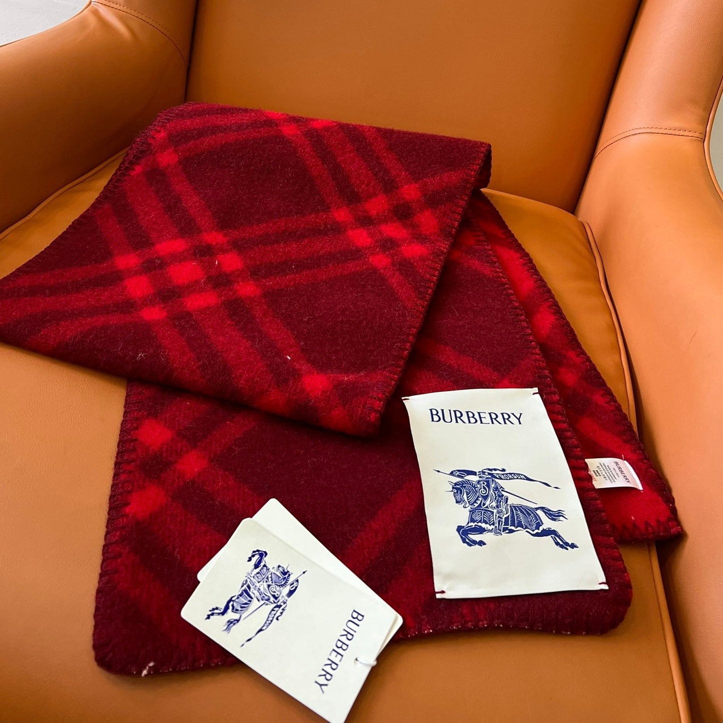 CHECK WOOL 182 CM SCARF GARNET RED 405045 mysite