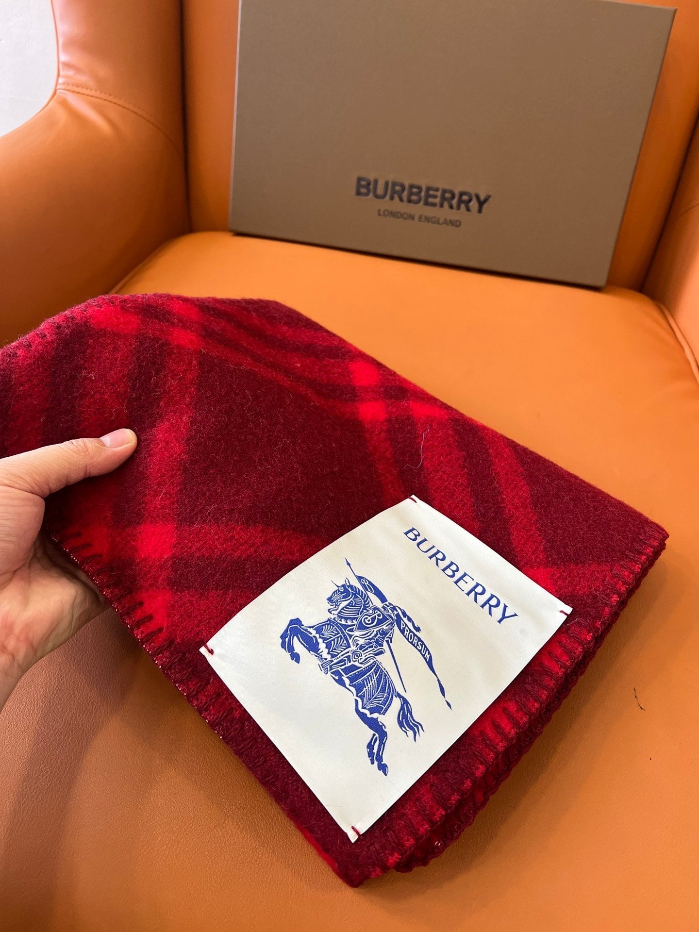 CHECK WOOL 182 CM SCARF GARNET RED 405045 mysite