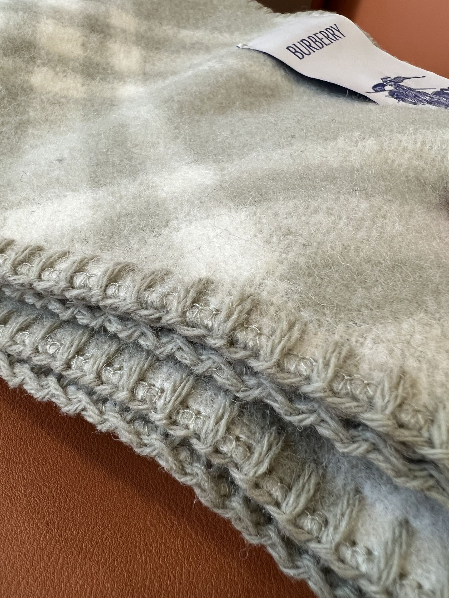 CHECK WOOL 182 CM SCARF PASTEL GRAY 405047 mysite