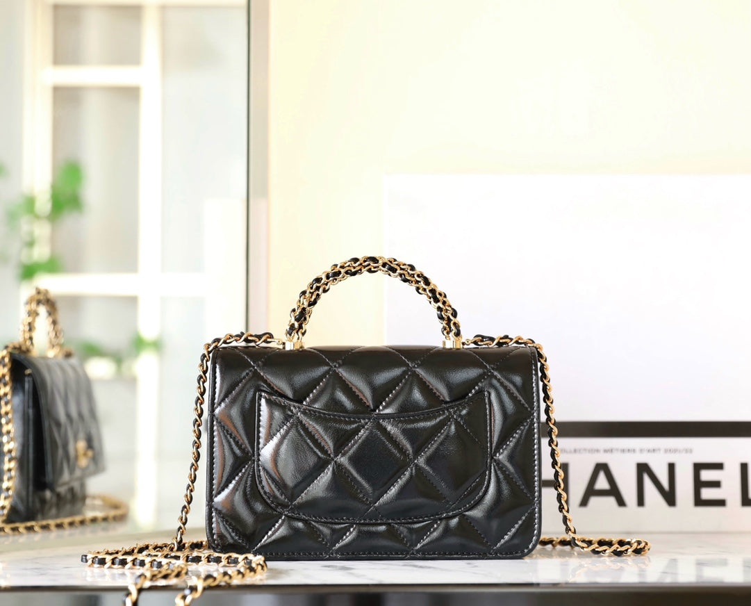 24b woc 19cm black lambskin gold hardware mysite