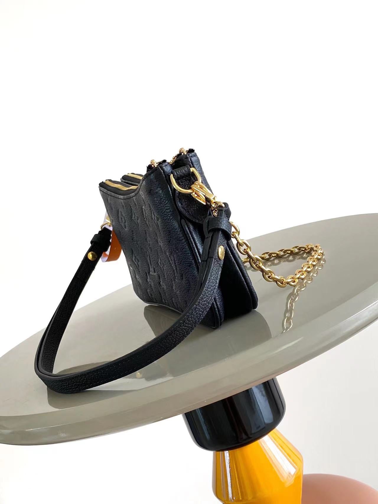 LIV POCHETTE 24 IN BLACK MONOGRAM EMPREINTE LEATHER GOLD HARDWARE mysite