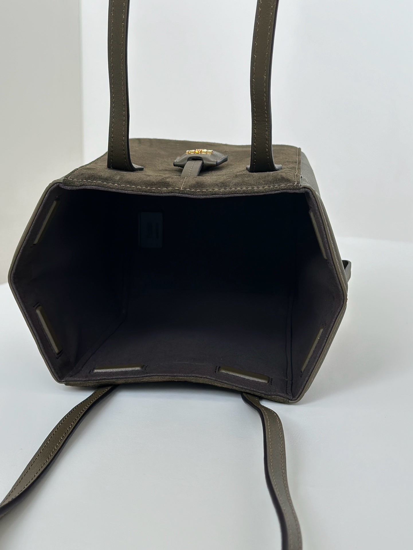 ORIGAMI MINI 19 IN ARMY GREEN LAMBSKIN AND SUEDE mysite