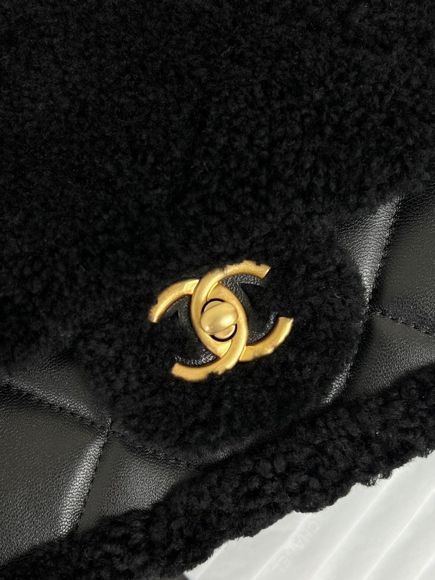 Flap Bag Small 23cm Black Sherling Lambskin Gold Hardware mysite