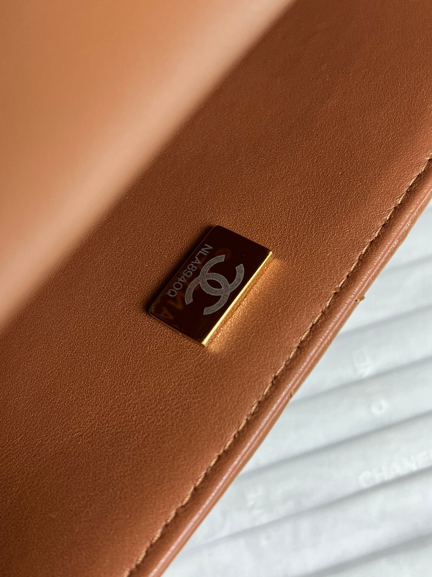 Flap Bag Small 23cm Beige Brown Sherling Lambskin Gold Hardware mysite