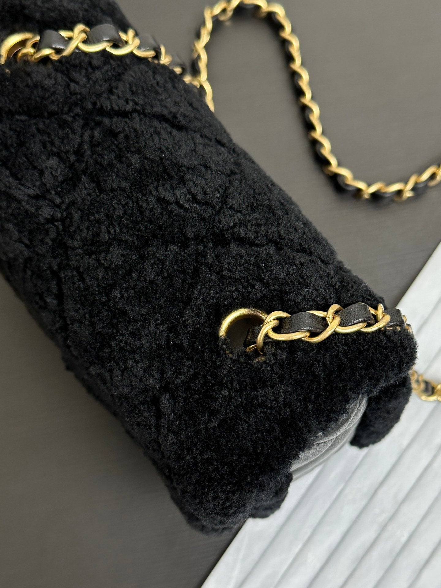 Flap Bag Mini 18cm Black Sherling Lambskin Gold Hardware mysite