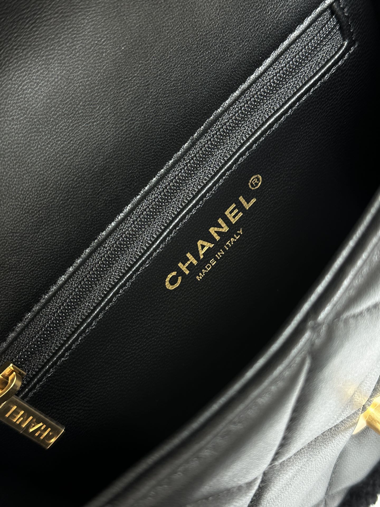 Flap Bag Mini 18cm Black Sherling Lambskin Gold Hardware mysite