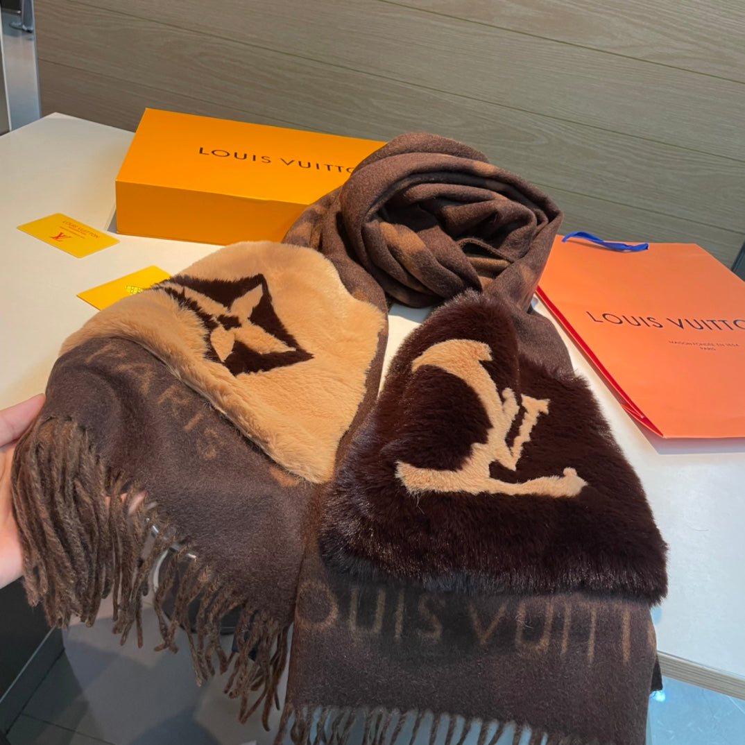 COLD REYKJAVIK SCARF 190 CM IN CHOCOLATE BROWN CASHMERE 394493 mysite