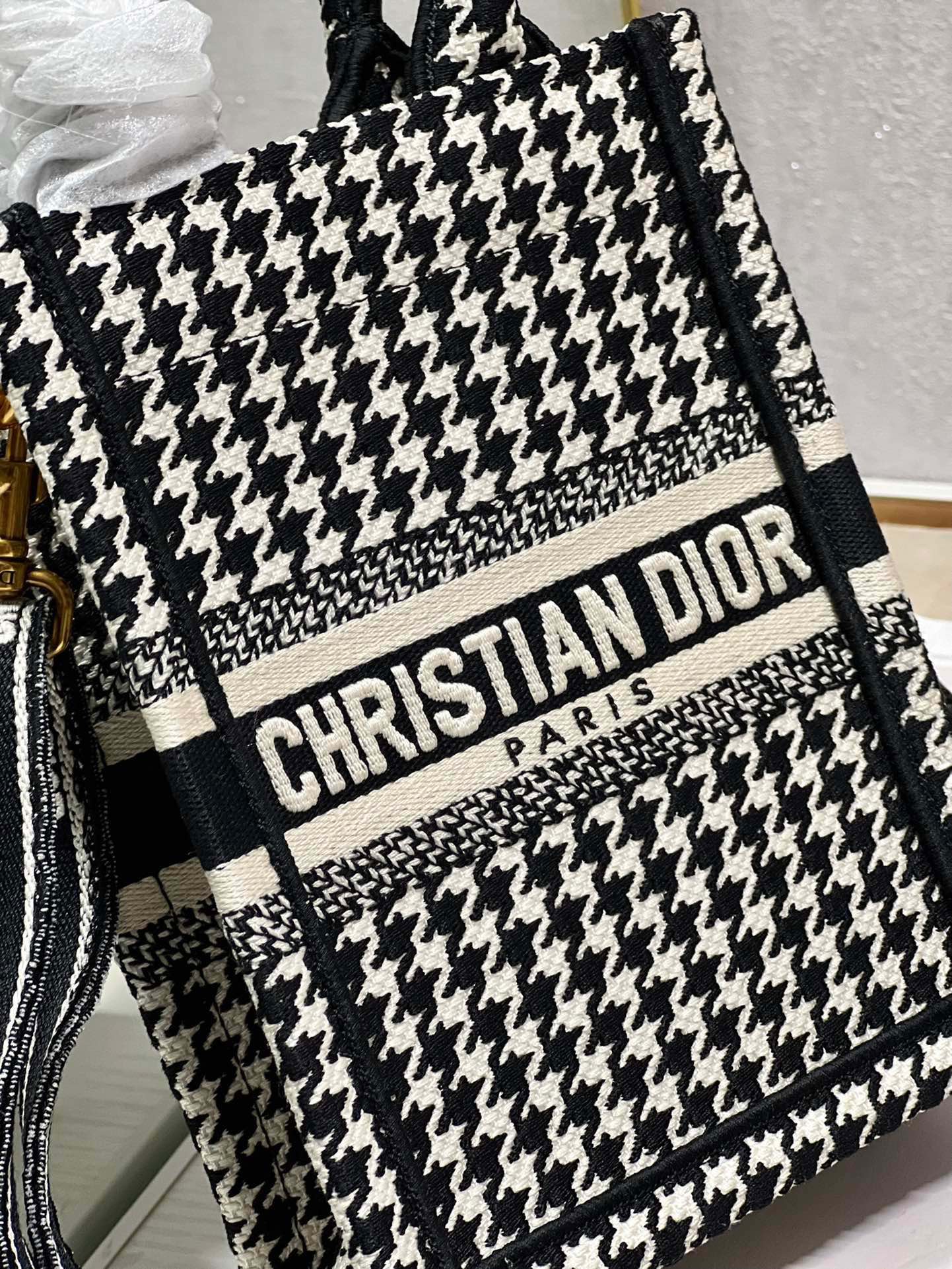 CD Mini Book Tote 13.5 cm Black Beige 336419