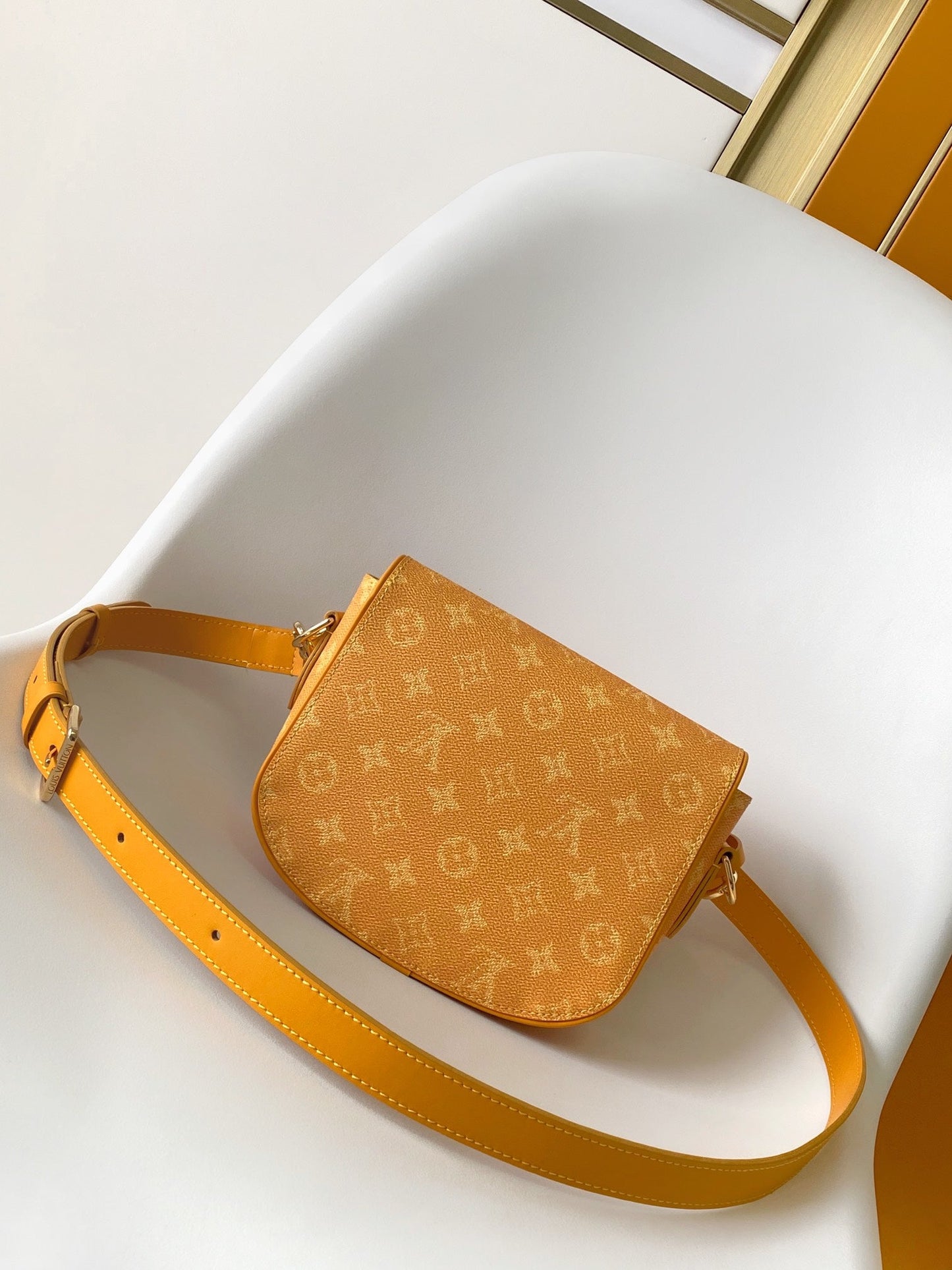 LV Montsouris Messenger 20cm Yellow Monogram Heritage Canvas & Cowhide GHW mysite