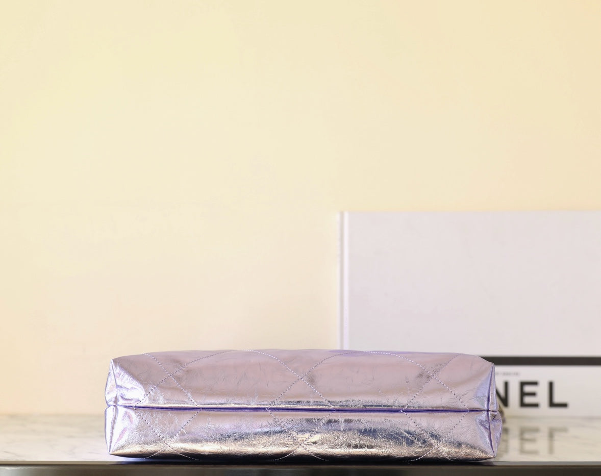 25C Hobo 22 Bag 35cm Violet Metalic Lambskin mysite