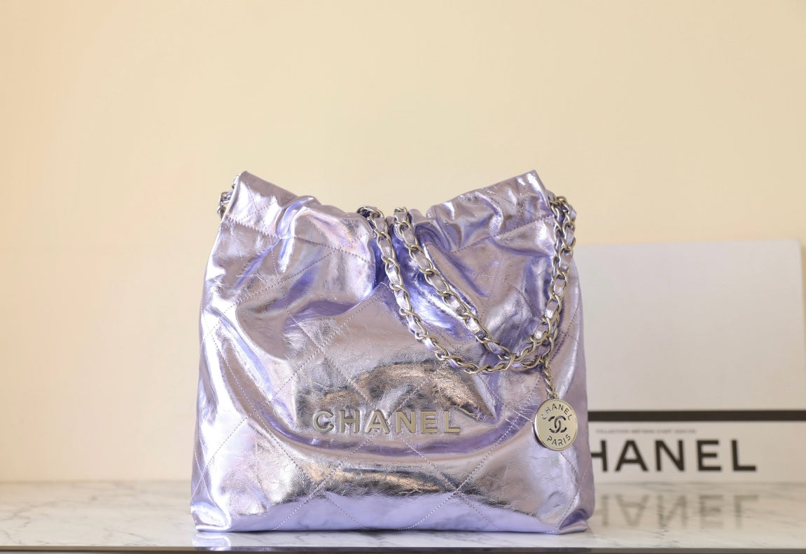 25C Hobo 22 Bag 35cm Violet Metalic Lambskin mysite