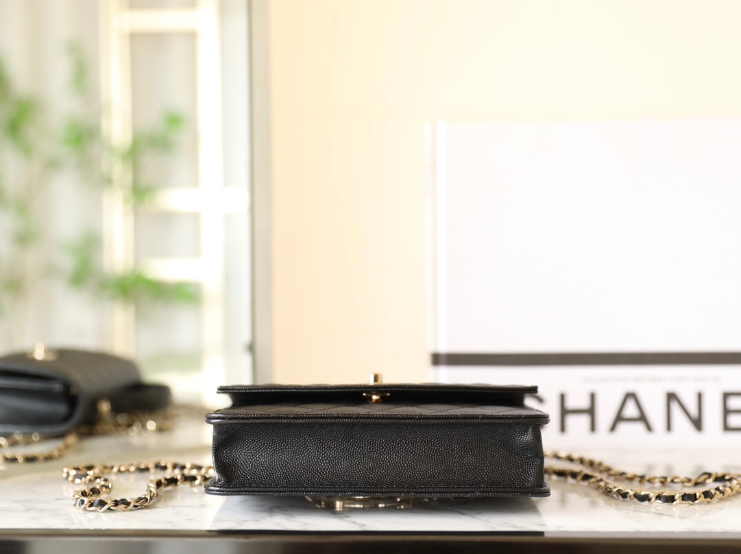 CC 25C Top Handle 18cm Black Grained Calfskin mysite