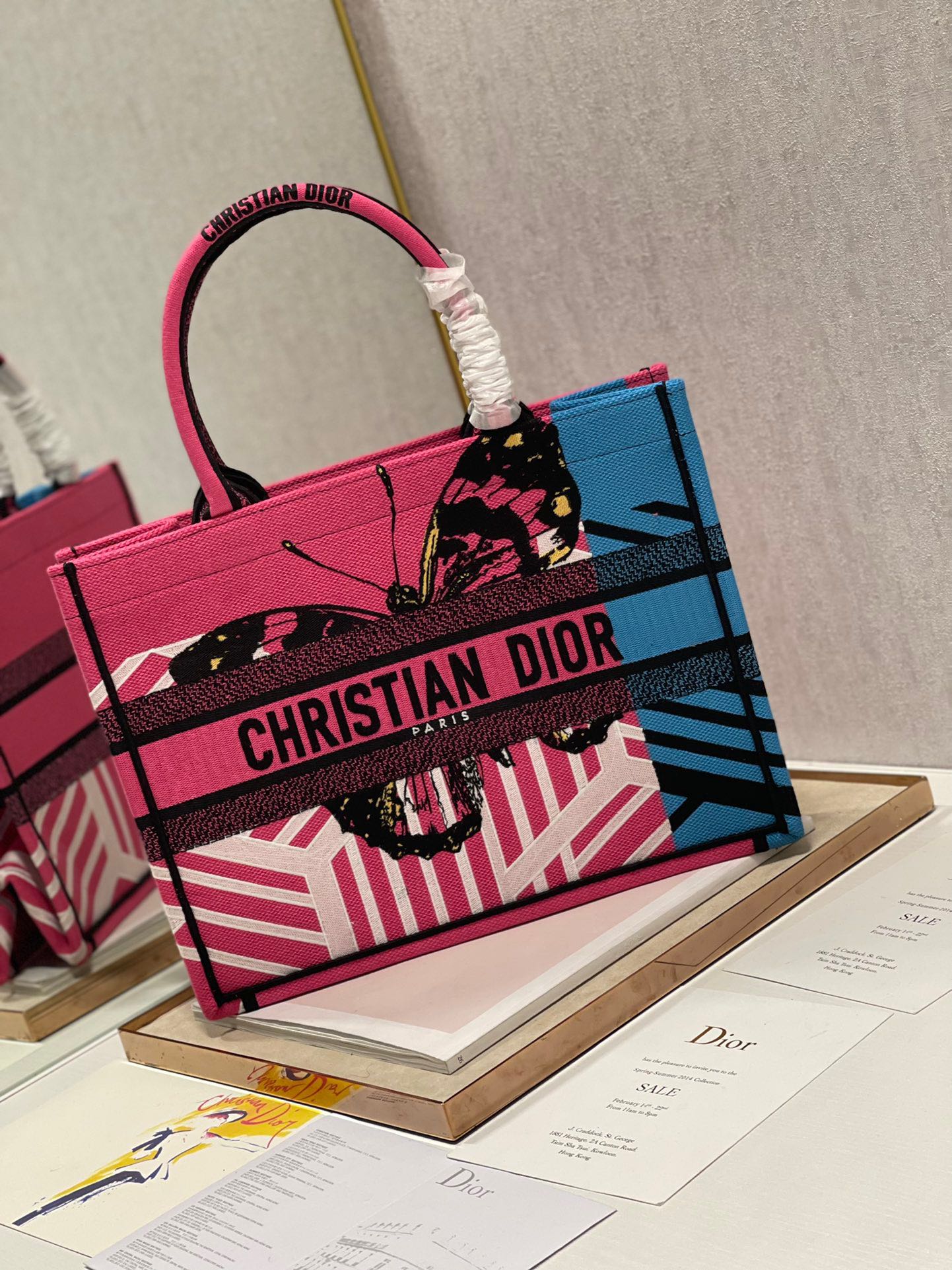 CD Colorful Butterfly Book Tote 36cm Bag Canvas 336531 mysite