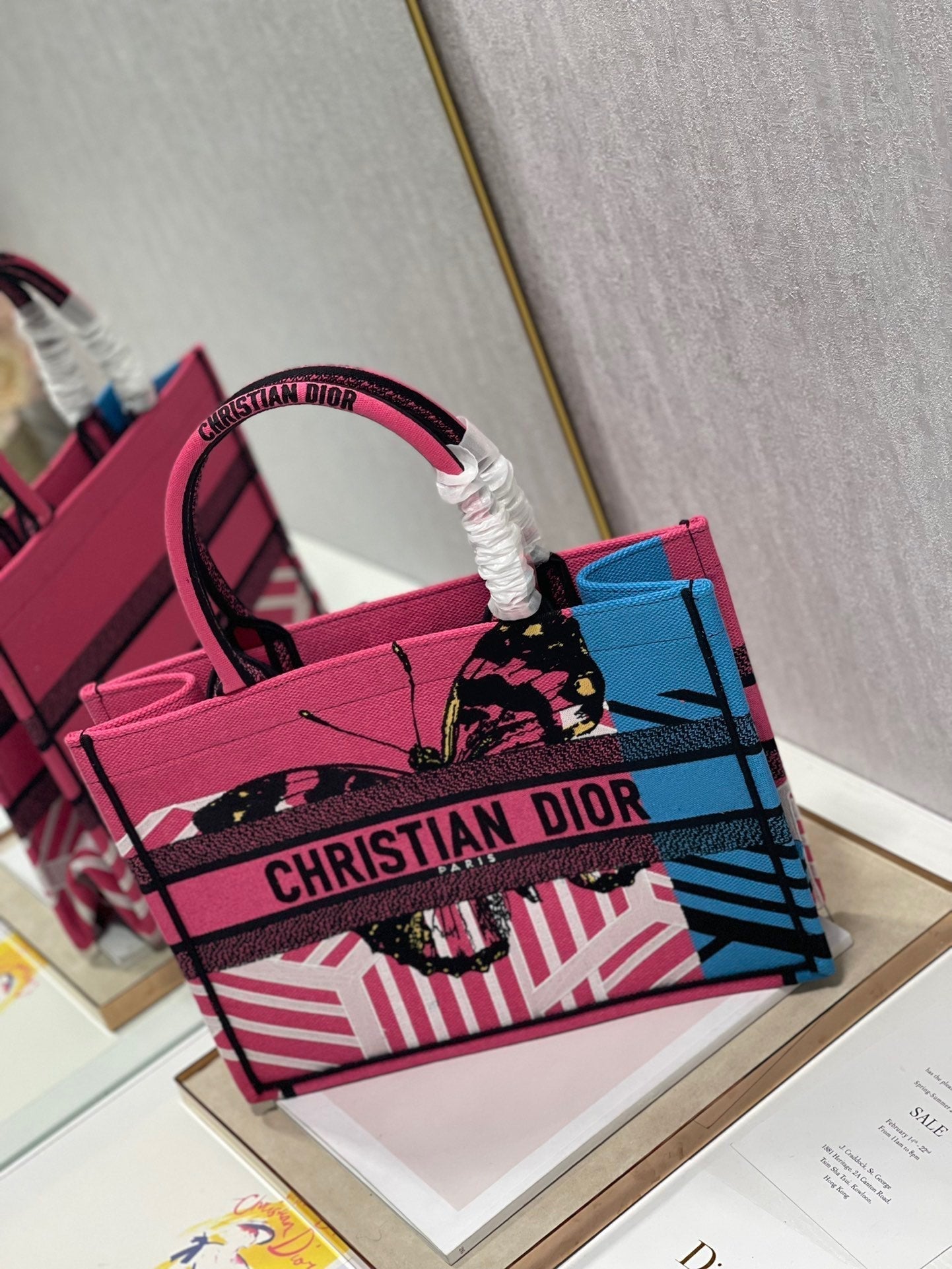 CD Colorful Butterfly Book Tote 36cm Bag Canvas 336531 mysite