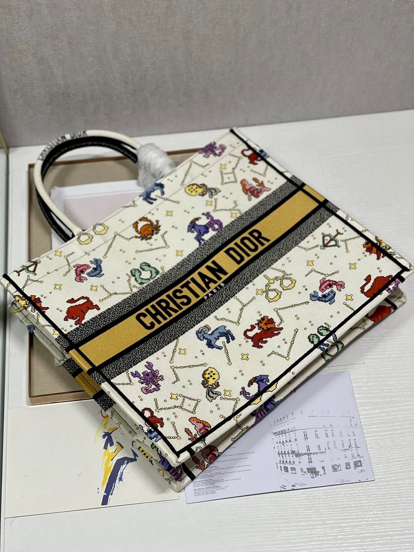 CD Colorful Twelve Constellations Book Tote 42cm Bag Canvas 336606 mysite