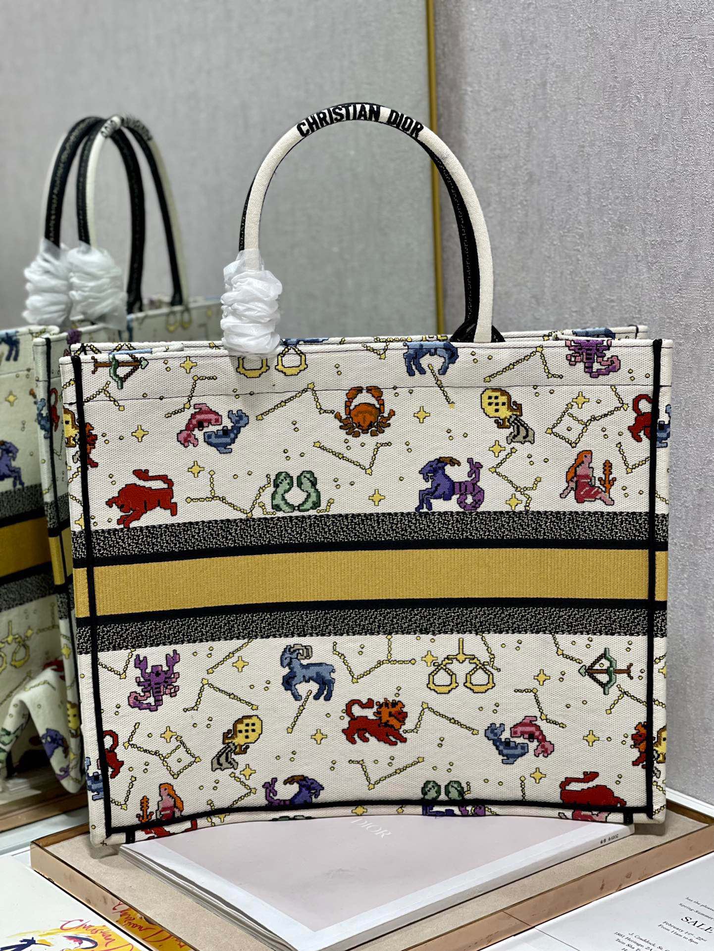 CD Colorful Twelve Constellations Book Tote 42cm Bag Canvas 336606 mysite