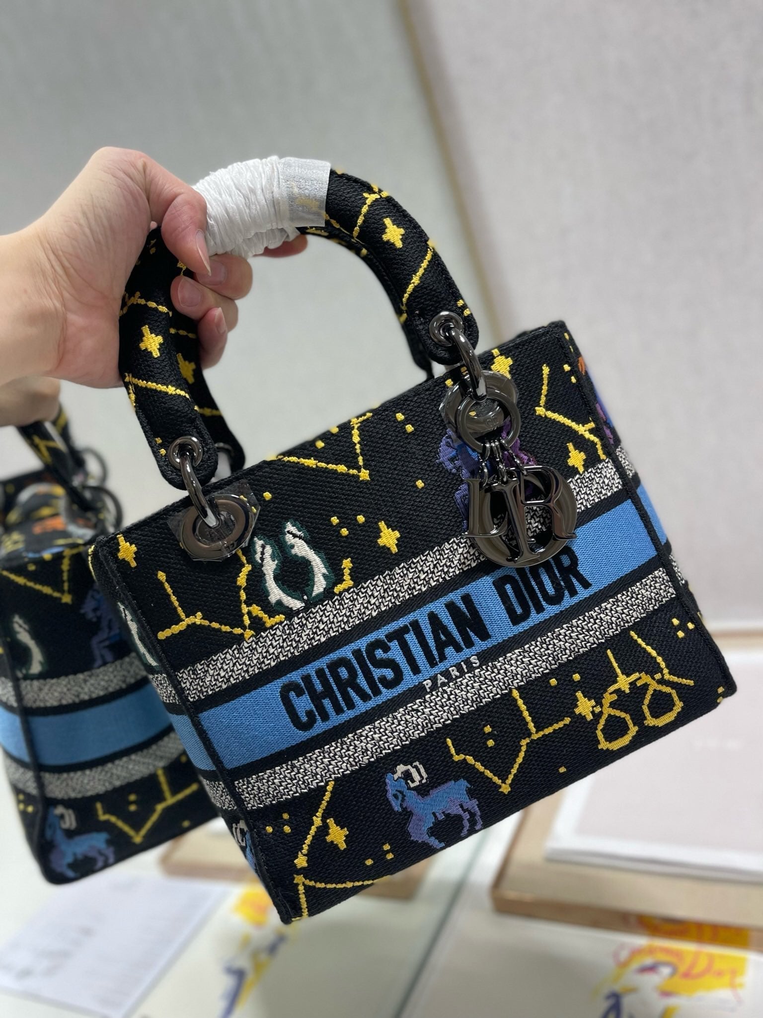 CD Qixi Black 24 Lady Dior Bag Canvas 336654 mysite