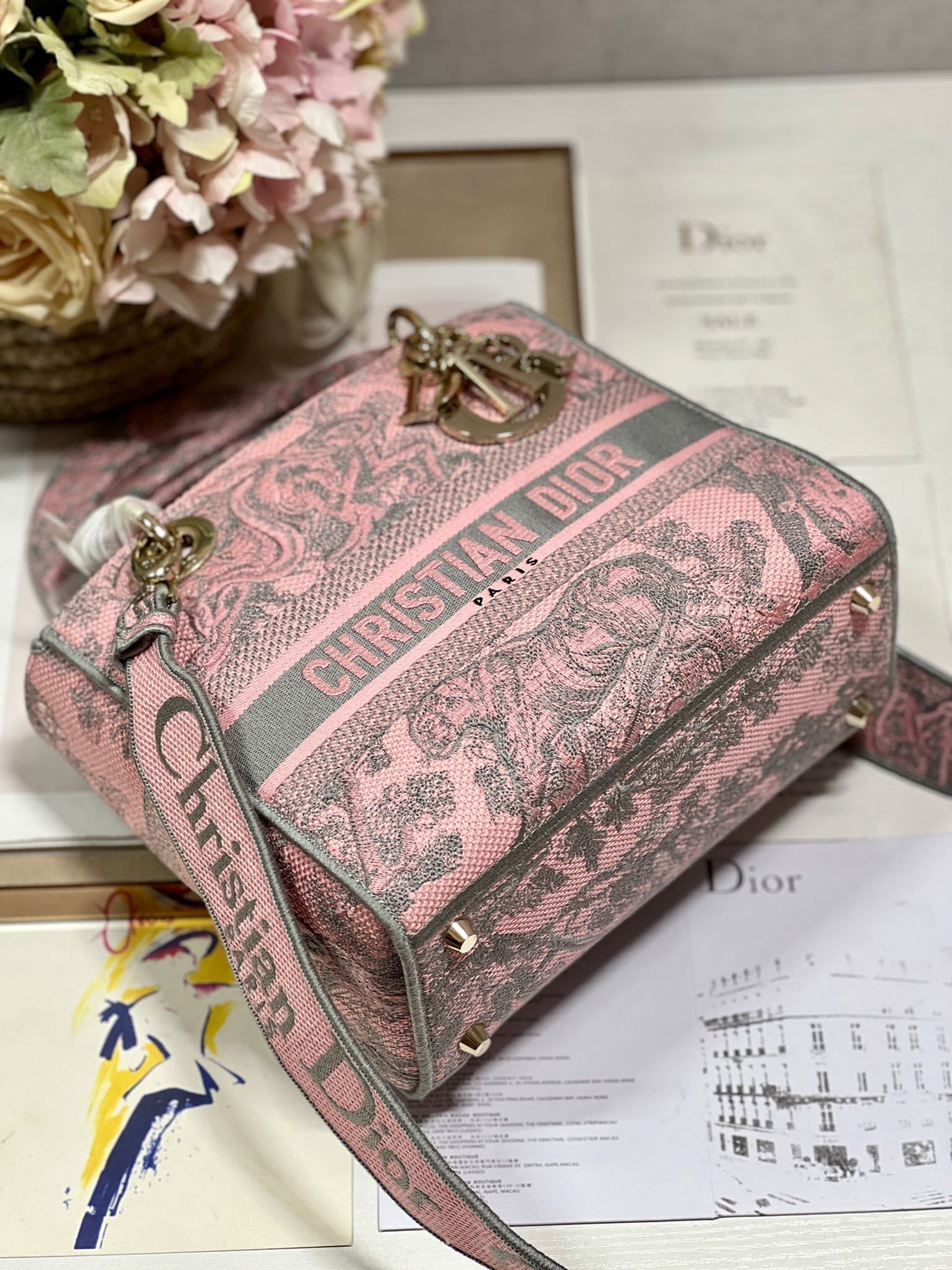 CD Old Foundation Tiger 24 Lady Dior Bag Canvas 336685 mysite