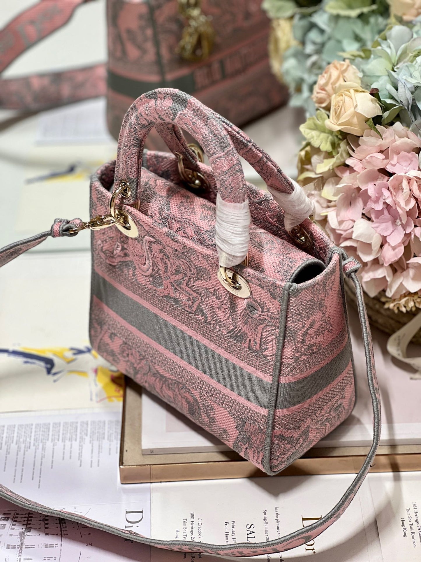 CD Old Foundation Tiger 24 Lady Dior Bag Canvas 336685 mysite