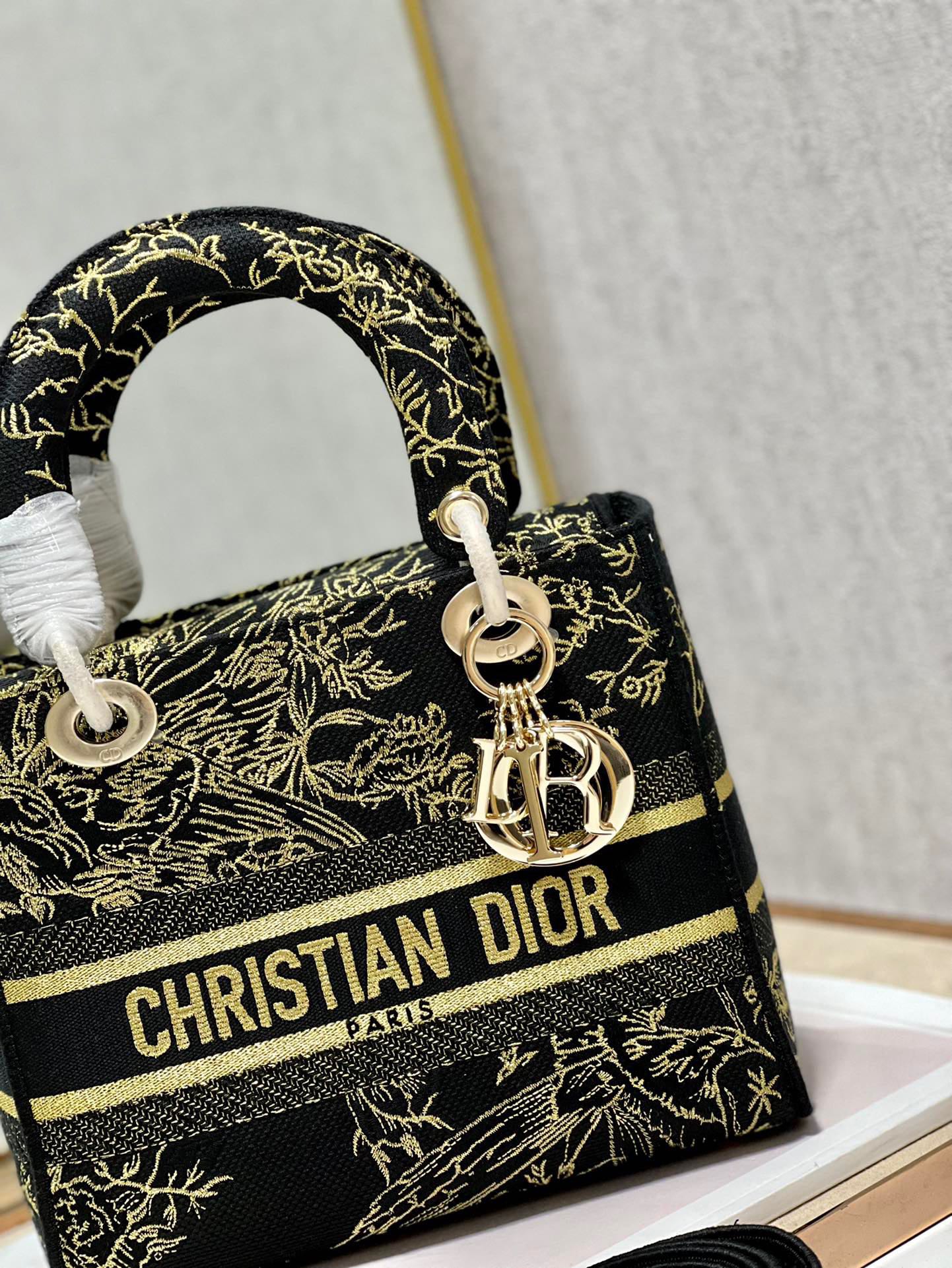 CD Black Magpie 24 Lady Dior Bag Canvas 336688 mysite
