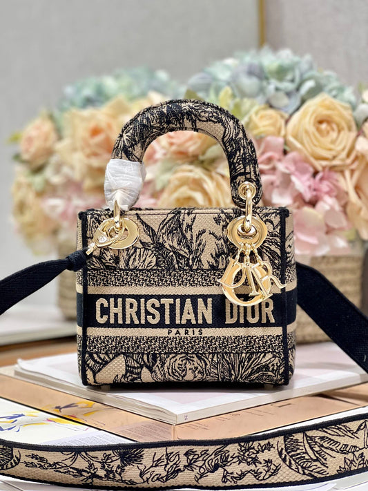 CD Elephant Apricot 17 Lady Dior Bag Canvas 336749 mysite