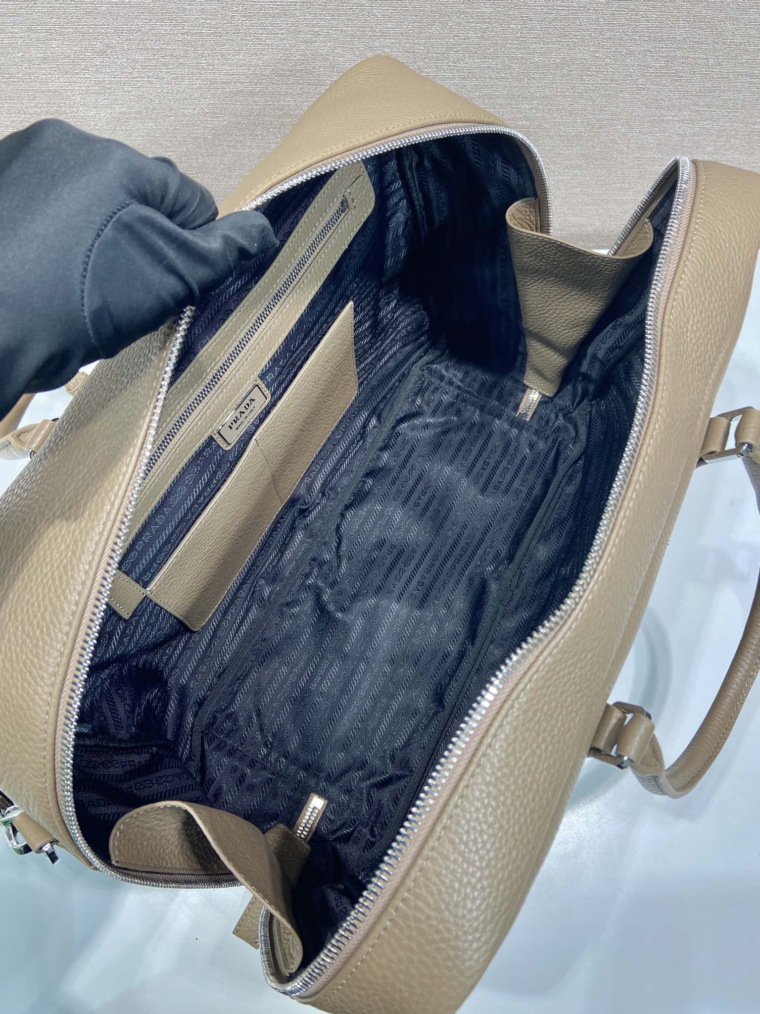 BRIEFCASE 40 IN DRIED MOSS GRAINED CALFSKIN mysite