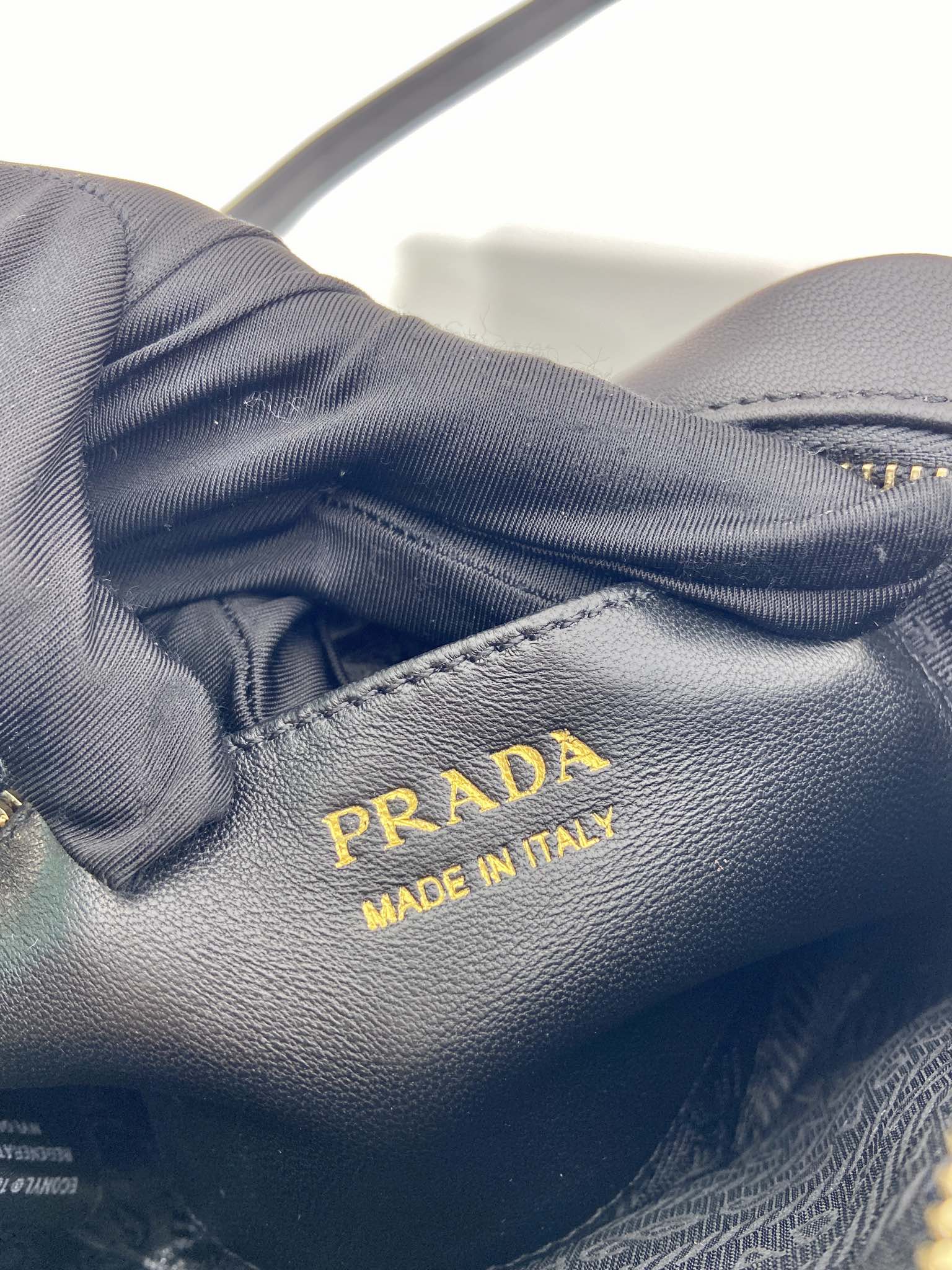 BOW BAG 18 IN BLACK RE-NYLON AND LAMBSKIN mysite