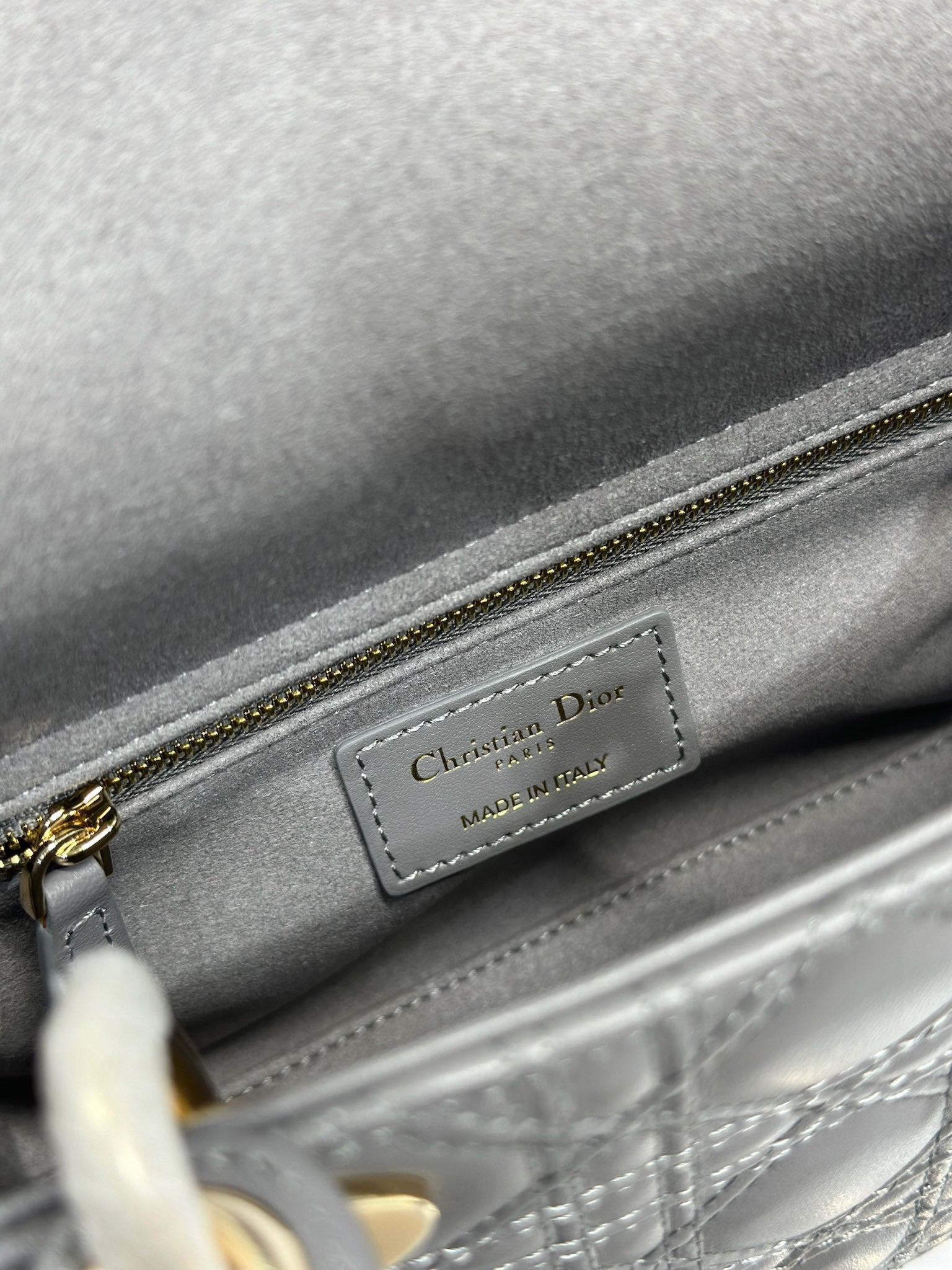 CD Lady Dior Bag Grey Lambskin mysite