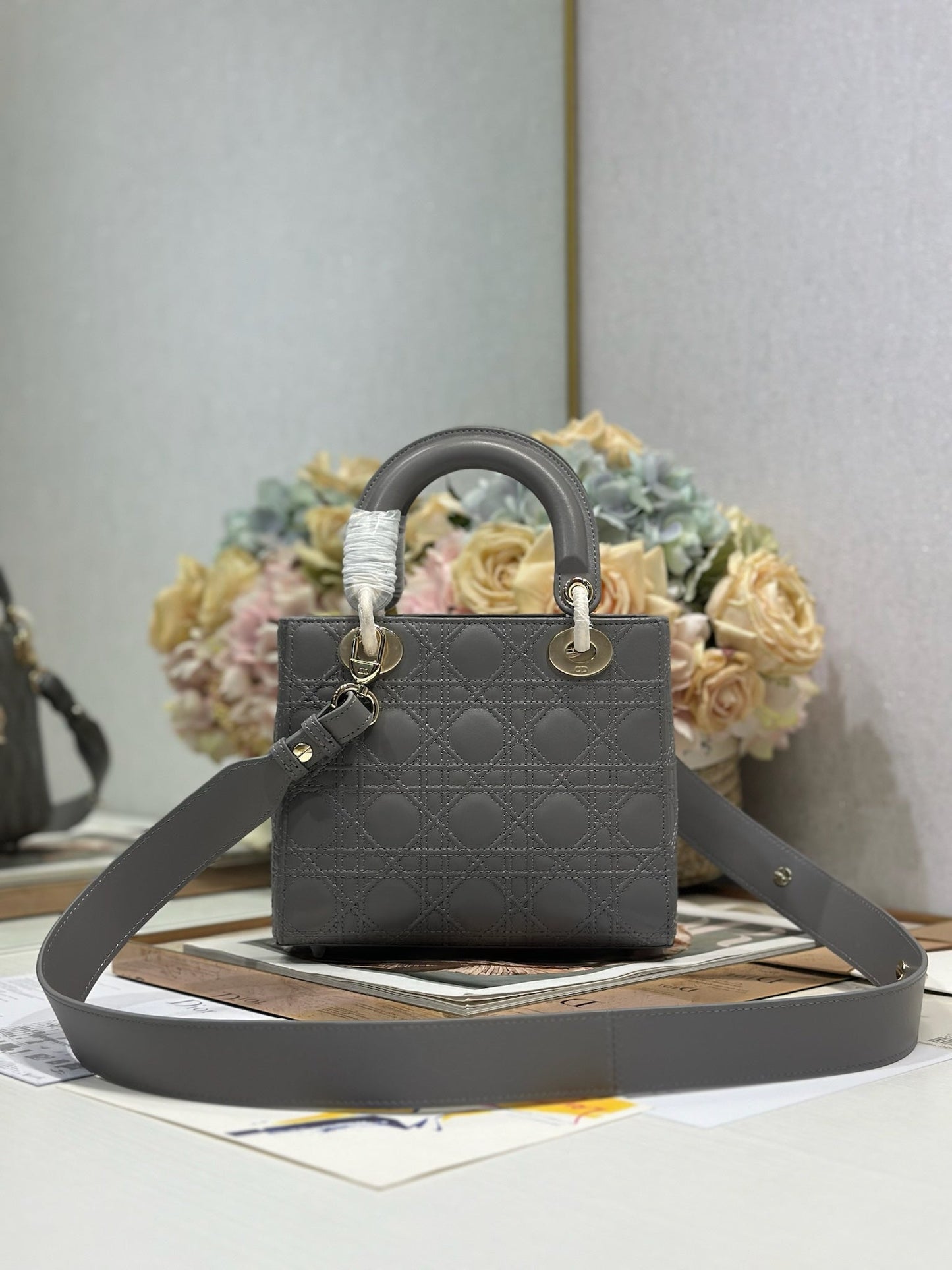 CD Lady Dior Bag Grey Lambskin mysite