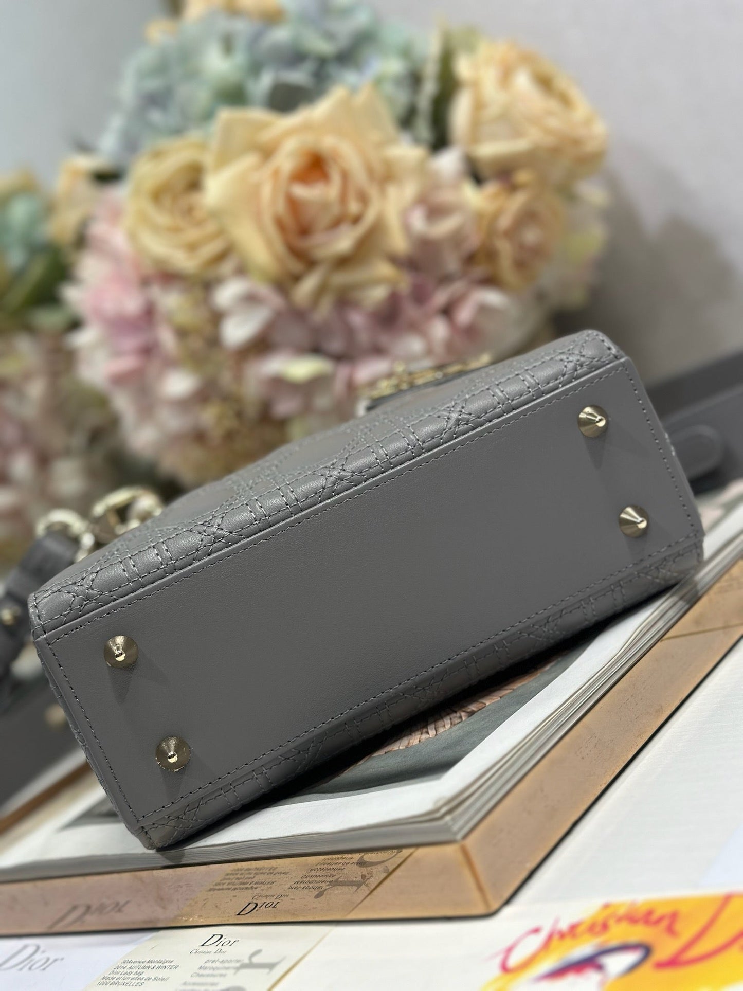 CD Lady Dior Bag Grey Lambskin mysite