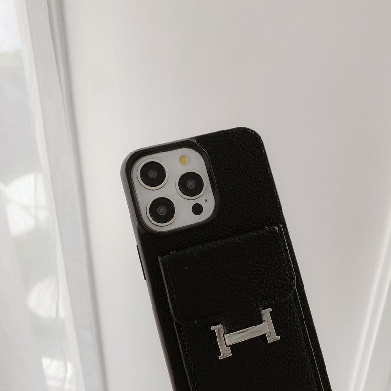 H Card Bag Leather Crossbody iPhone Case mysite