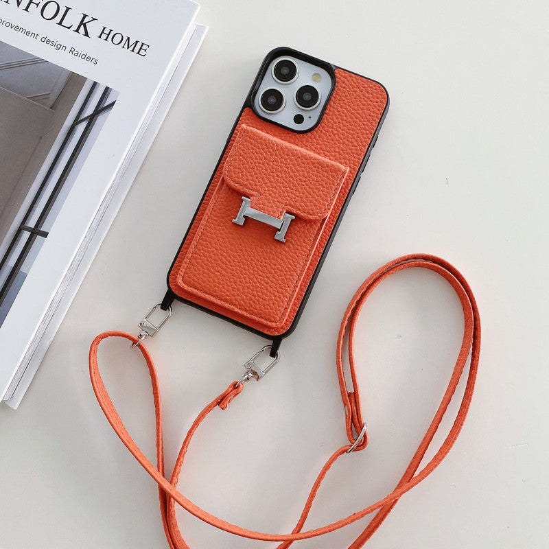H Card Bag Leather Crossbody iPhone Case mysite