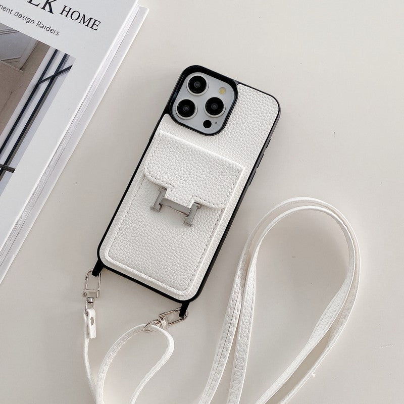 H Card Bag Leather Crossbody iPhone Case mysite