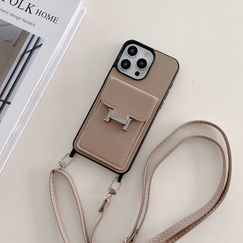 H Card Bag Leather Crossbody iPhone Case mysite