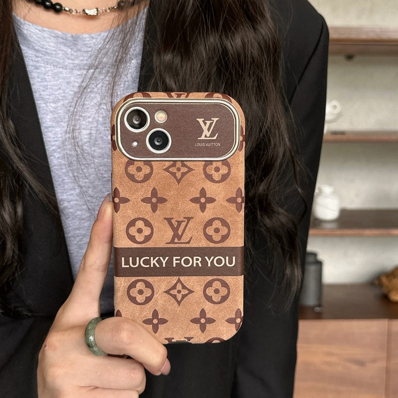Lou Brown & Black Classic Leather iPhone Case mysite